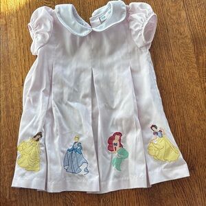 Disney Princess Embroidered Kids Formal Dress - White